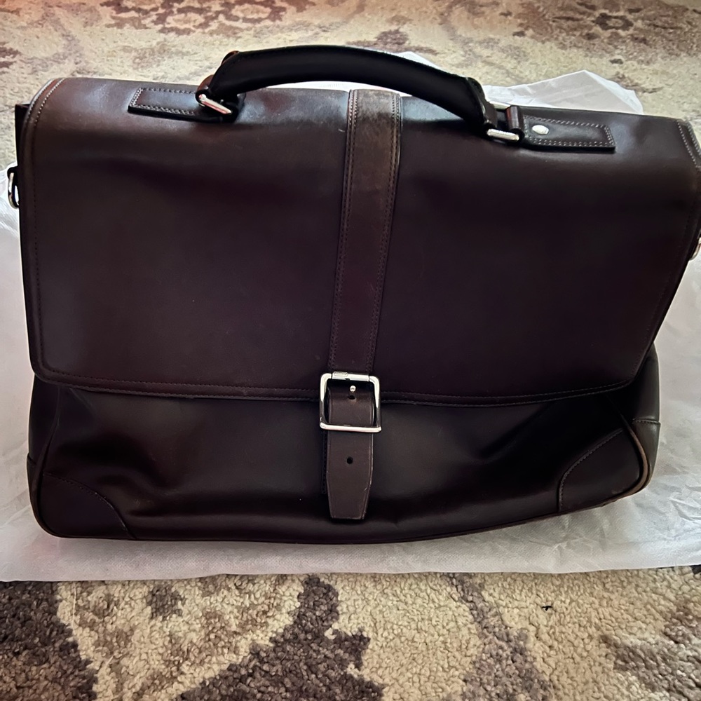 Coach genuine leather laptop briefcase